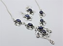 Magnifikt smyckesset med lapis lazuli
