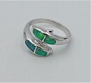 Delfinring med eldopal stl 18