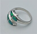 Delfinring med eldopal stl 18