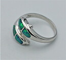 Delfinring med eldopal stl 18