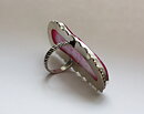 Maffig ring med rosa agat stl 19