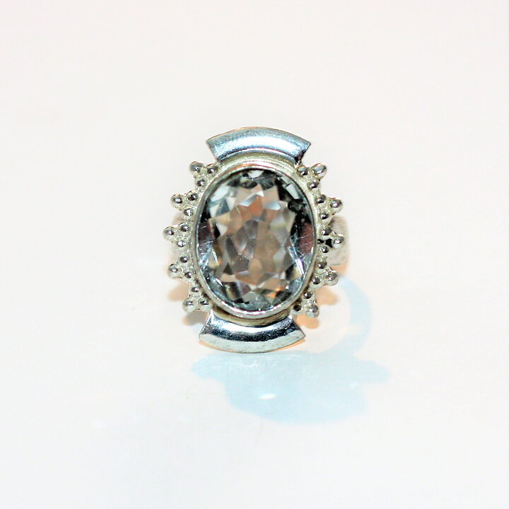 Ring med kristall stl 18