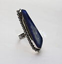 Magnifik ring med blå agatgeod stl 18