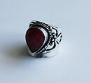 Bred ring med rubin stl 19