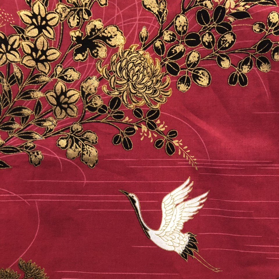 Yukata Röd Trana