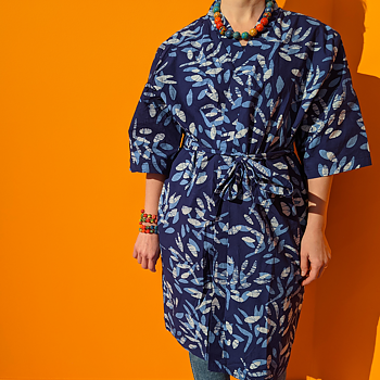 Global Mamas Kimono, Blå blad