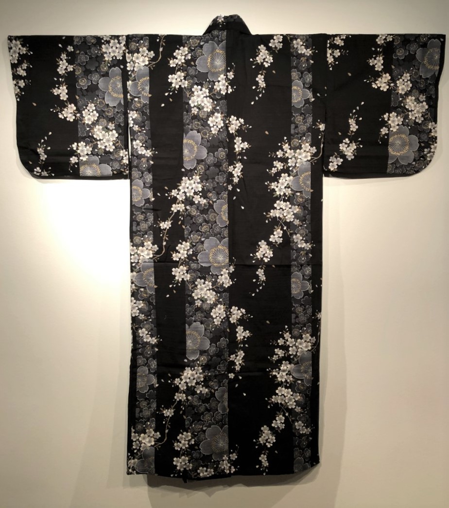 Yukata, Svart blomma - 2