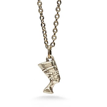 Halsband Nefertiti, försilvrad med kedja