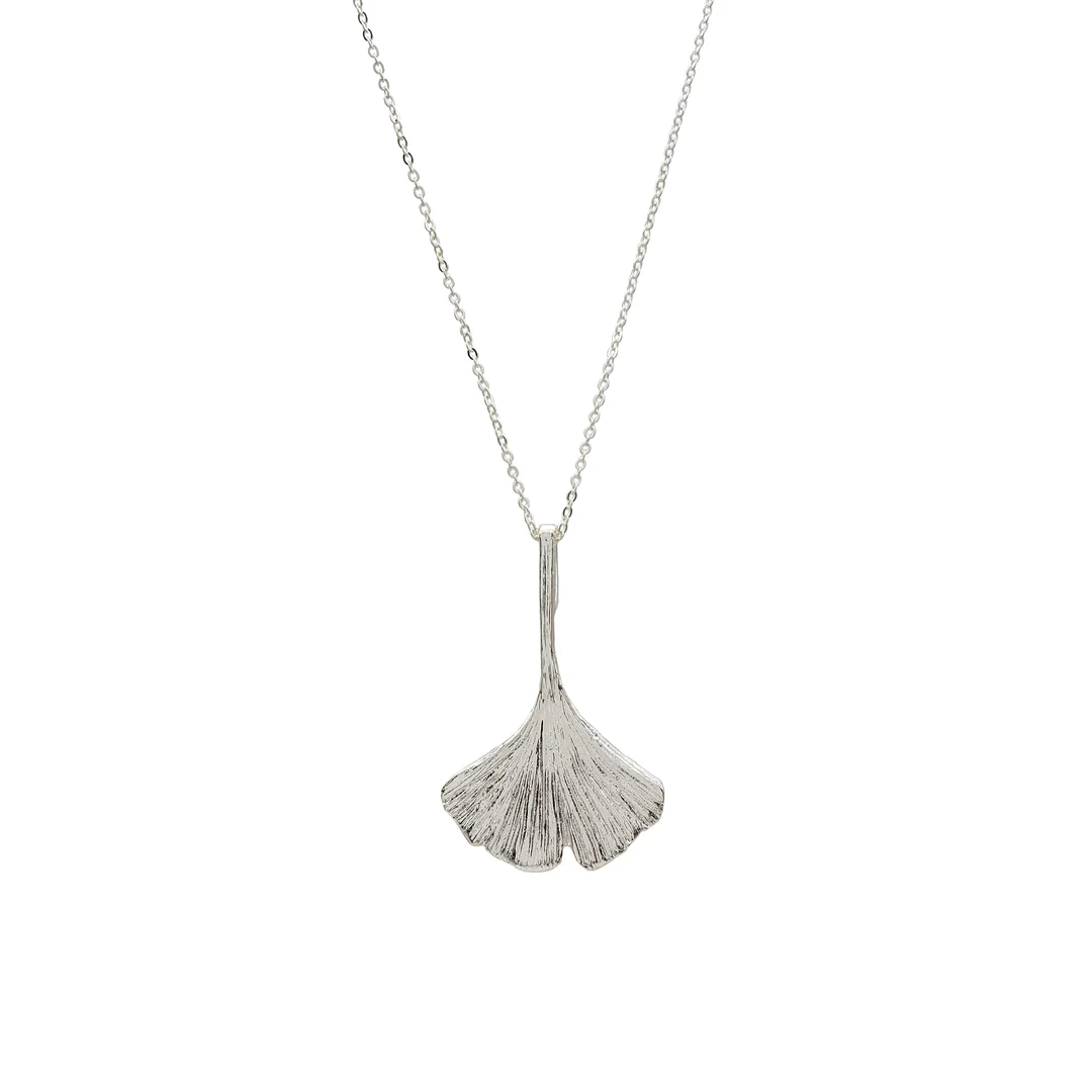 Halsband Ginko, försilvrat tenn