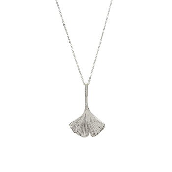Halsband Ginko, försilvrat tenn