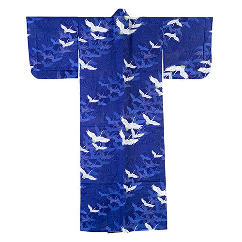 Yukata Flygande Tranor, blå - 2