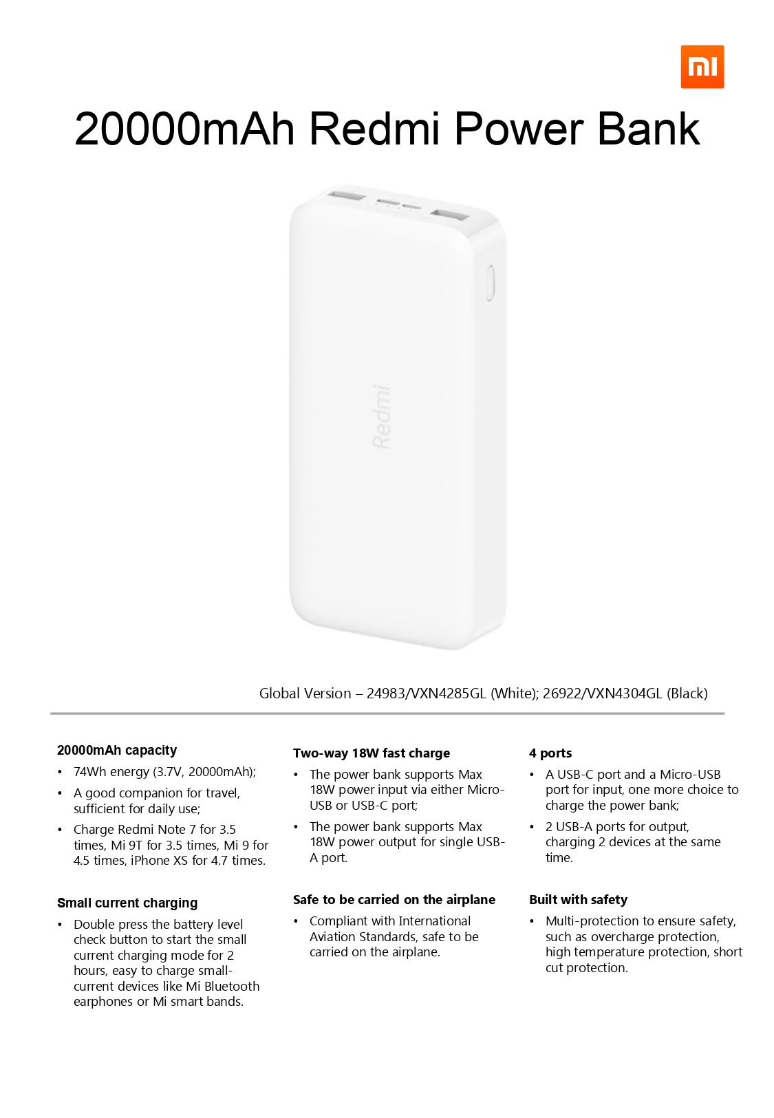 Redmi Power Bank 20000mAh 18W - 2