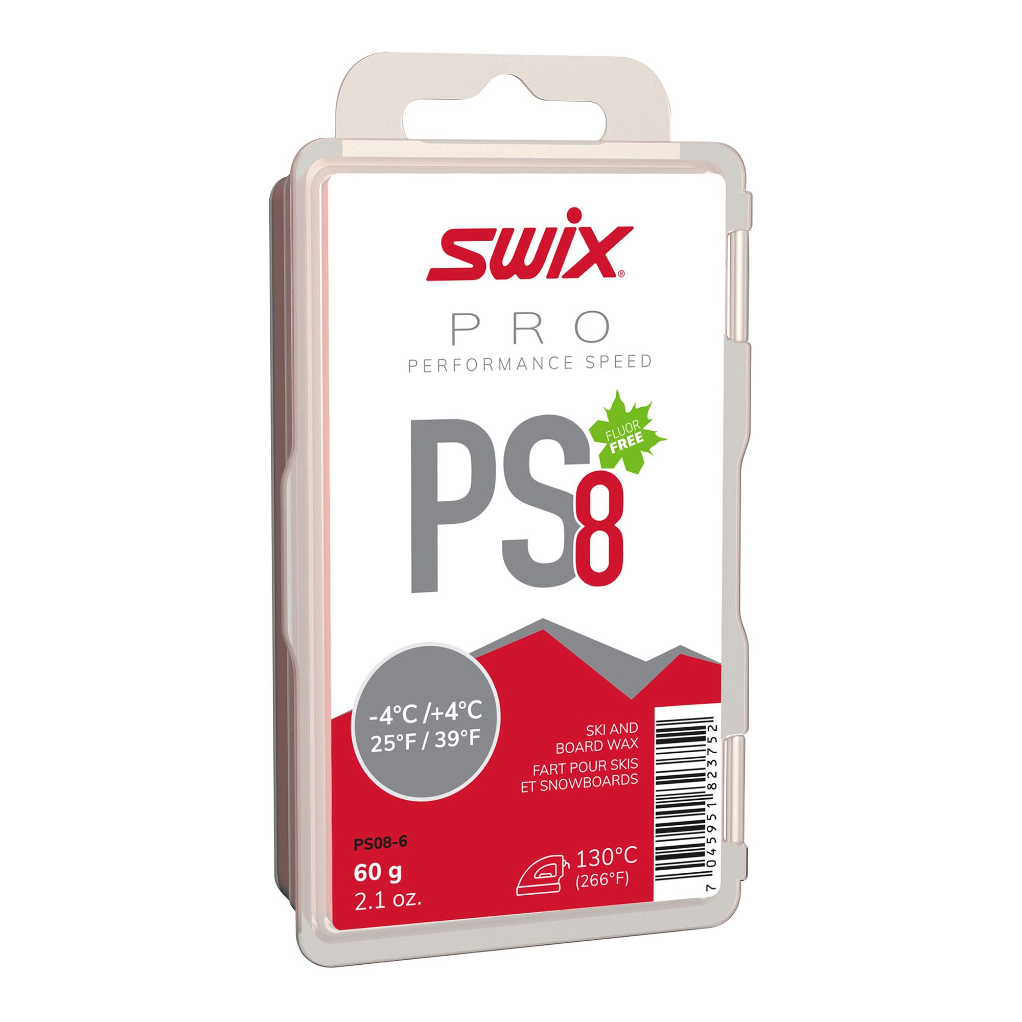 Swix Ps8 Red, -4°C/+4°C, 60G