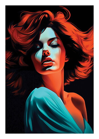 Woman In Red - Poster