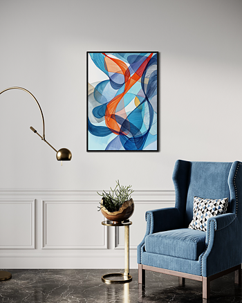 Blue Lines No1 - Poster