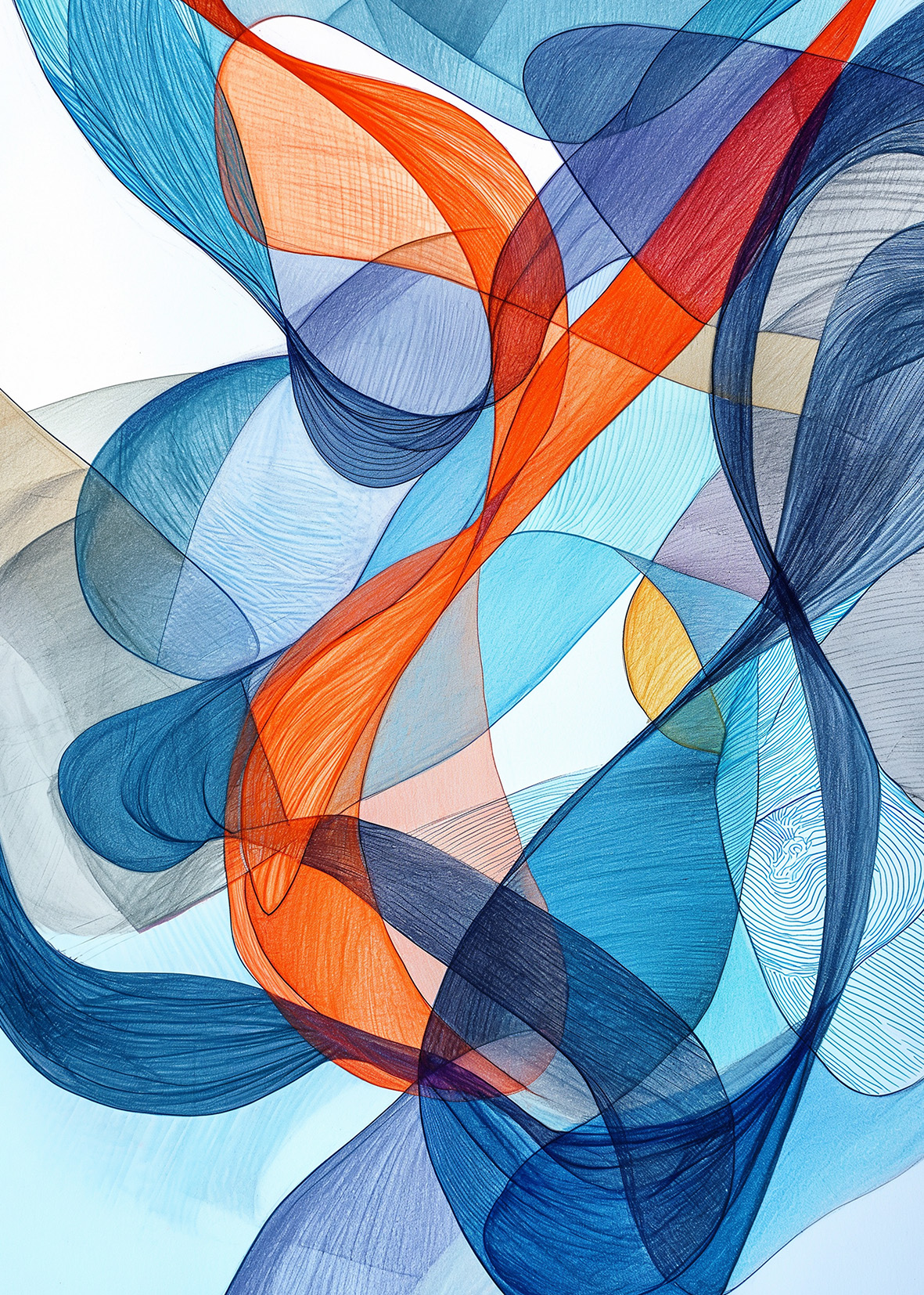 Blue Lines No1 - Poster - 2