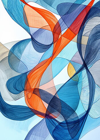 Blue Lines No1 - Poster