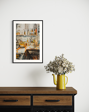 Kitchen In The Morning - Poster