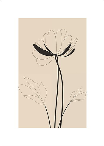 Lines Of Flowers - Poster