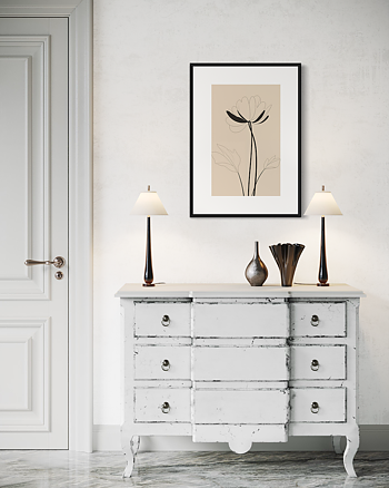 Lines Of Flowers - Poster