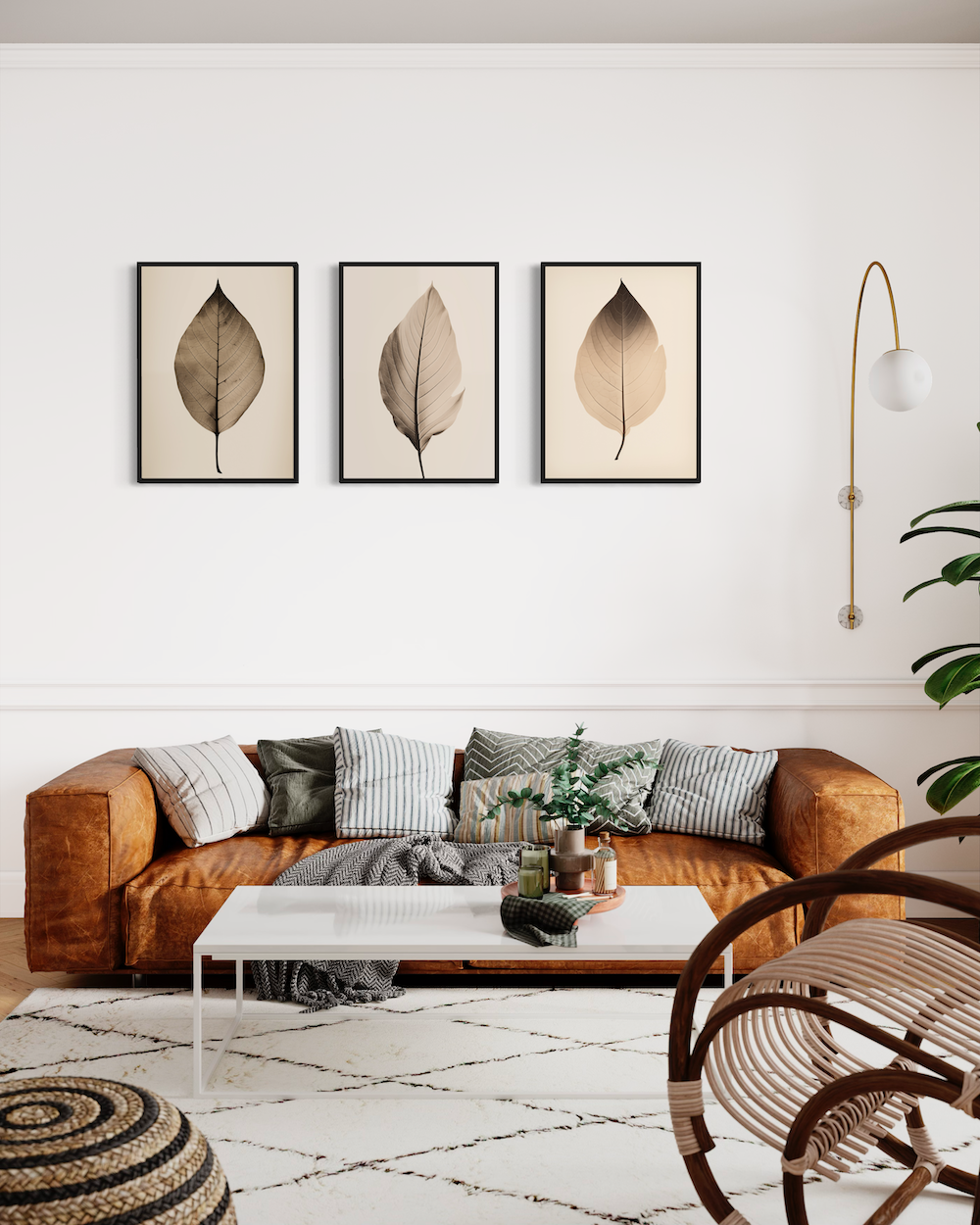 Sepia Leaf - Poster