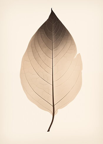 Sepia Leaf - Poster