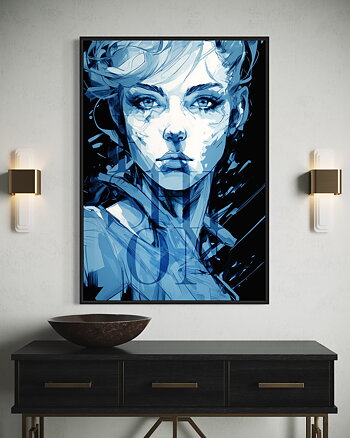 Blue Fashion - Poster