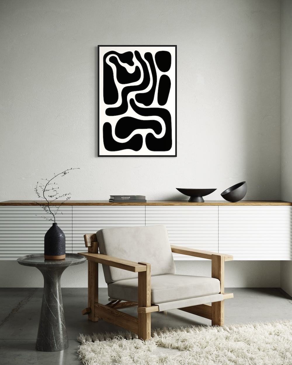 Soft Shapes No1 - Poster