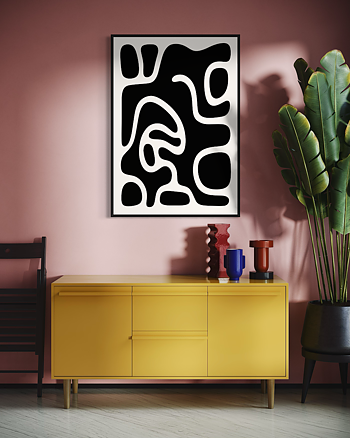 Soft Shapes No3 - Poster