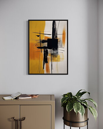 Dark & Yellow No4 - Poster