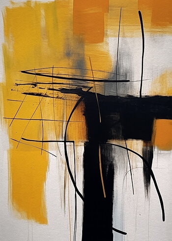 Dark & Yellow No1 - Poster