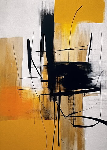 Dark & Yellow No2 - Poster
