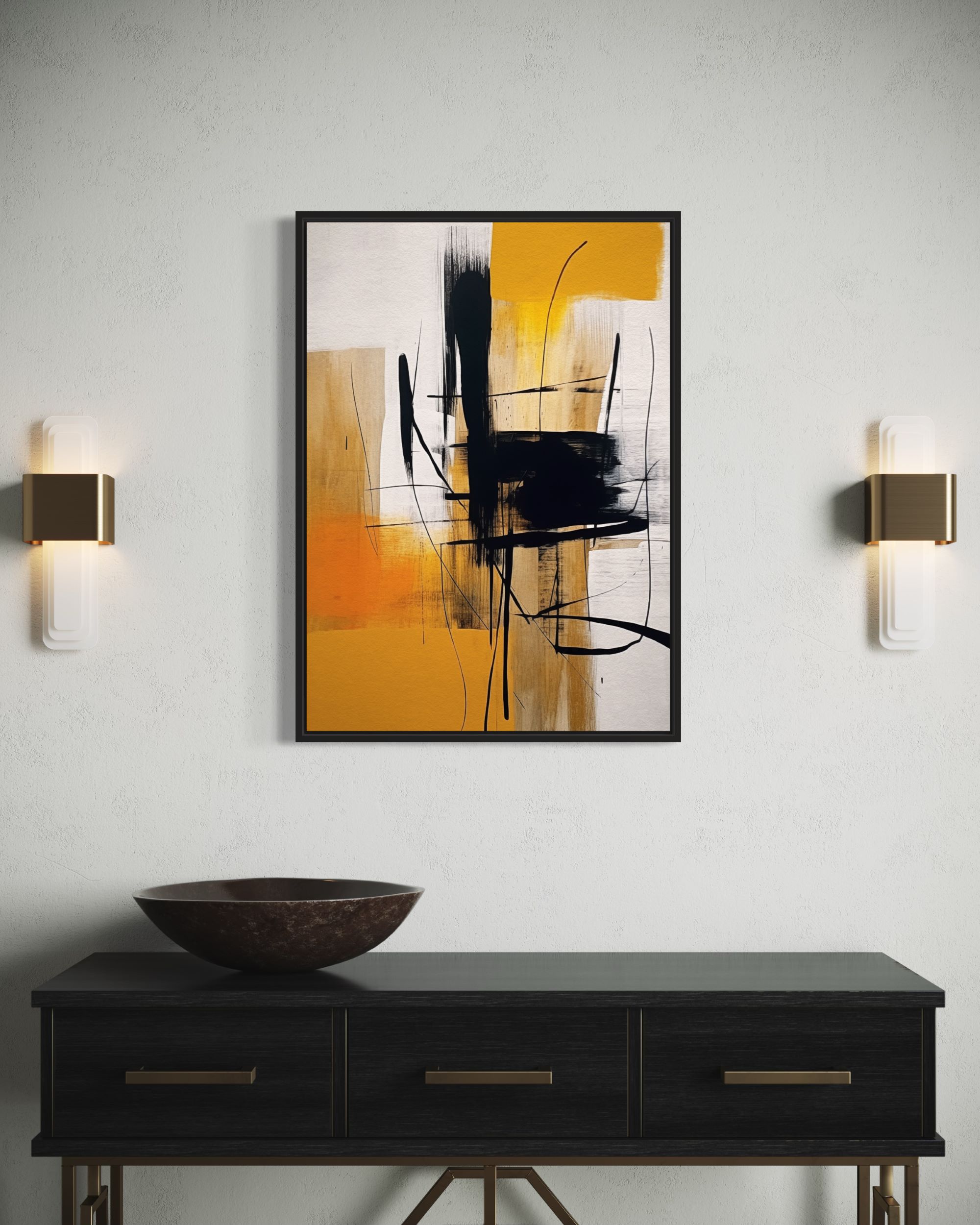 Dark & Yellow No2 - Poster