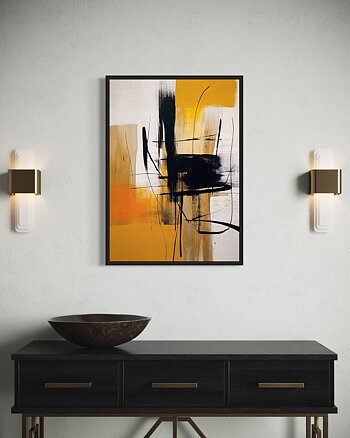 Dark & Yellow No2 - Poster