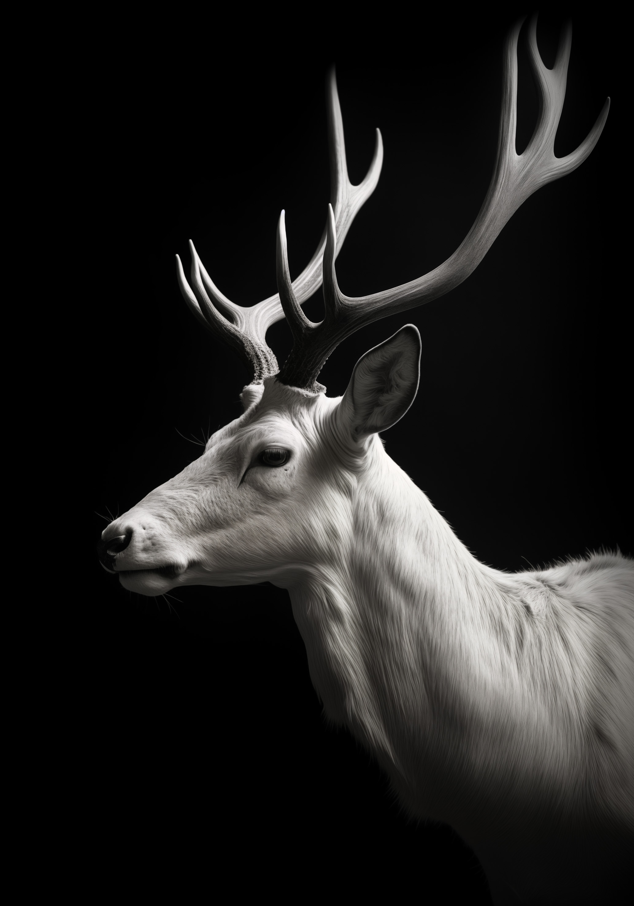 Animal White Deer - Poster - 2