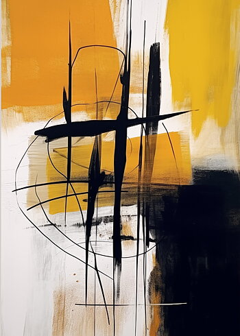 Dark & Yellow No3 - Poster