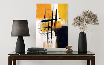 Dark & Yellow No3 - Poster