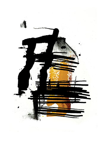 Yellow Brush No1 - Poster