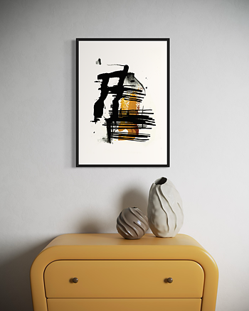 Yellow Brush No1 - Poster
