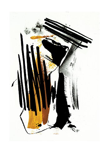 Yellow Brush No3 - Poster