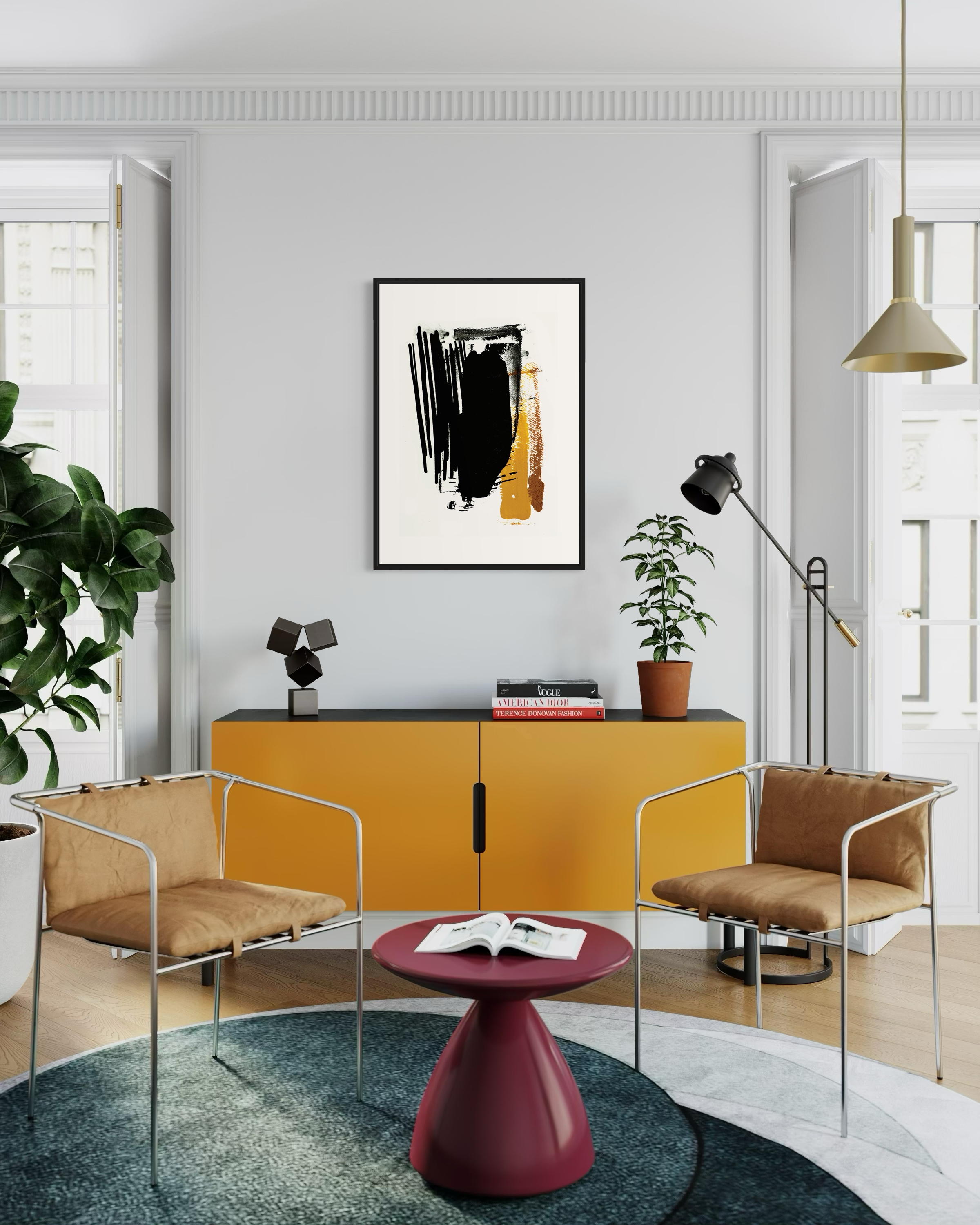 Yellow Brush No4 - Poster - 3