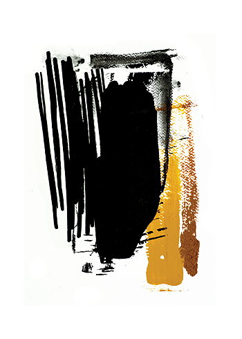 Yellow Brush No4 - Poster