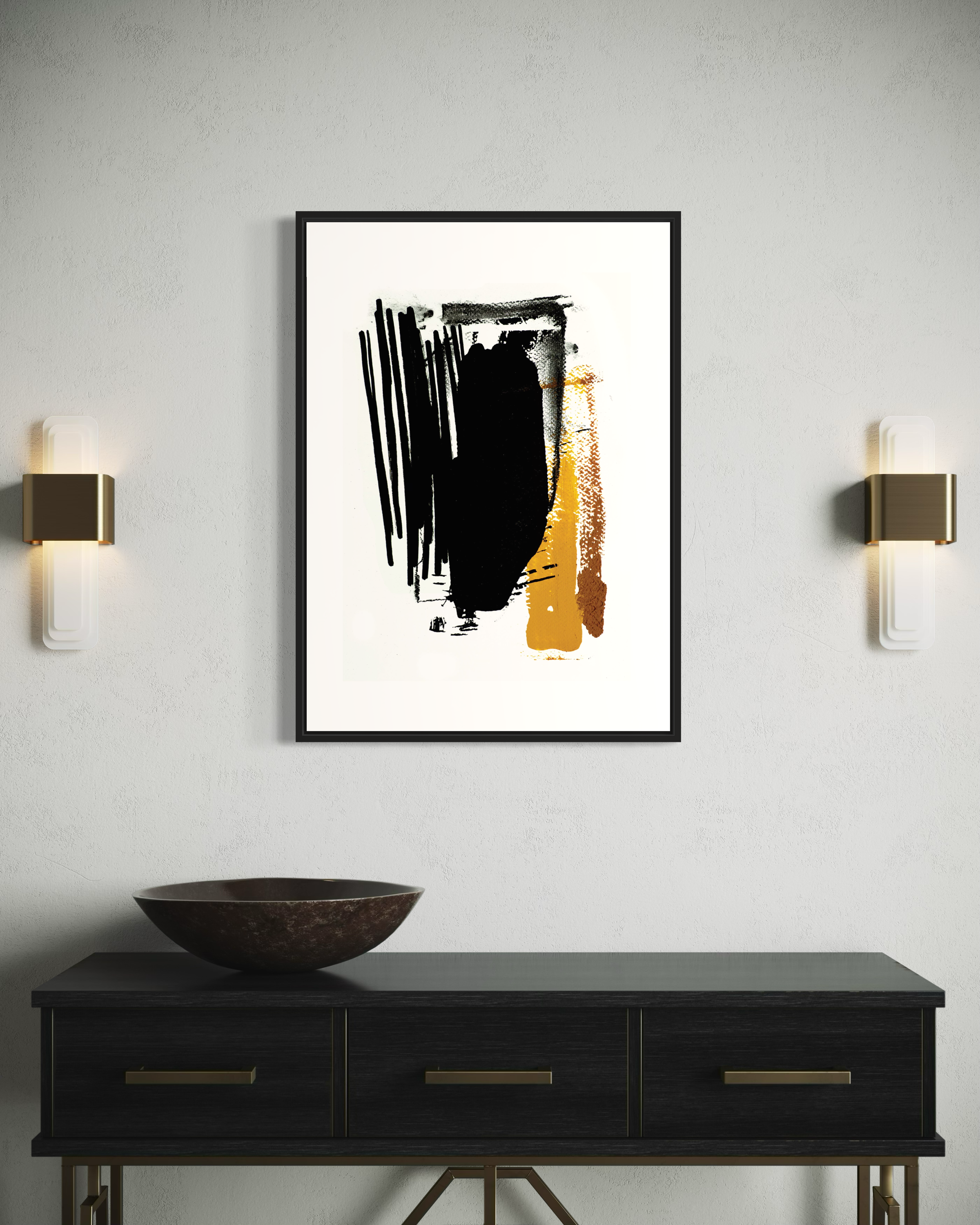Yellow Brush No4 - Poster
