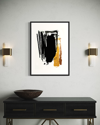Yellow Brush No4 - Poster