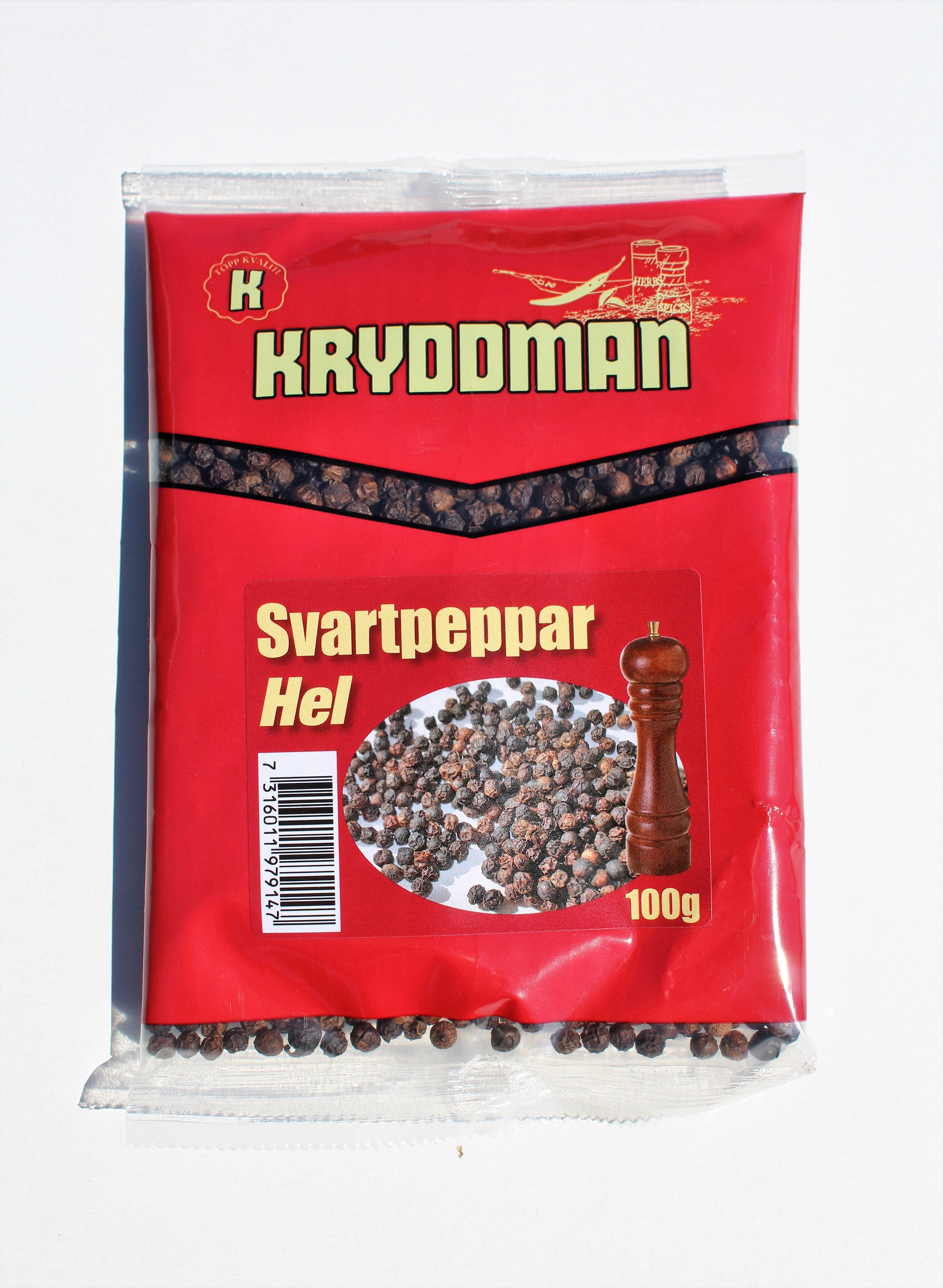 Svartpeppar  hel