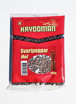 Svartpeppar  hel