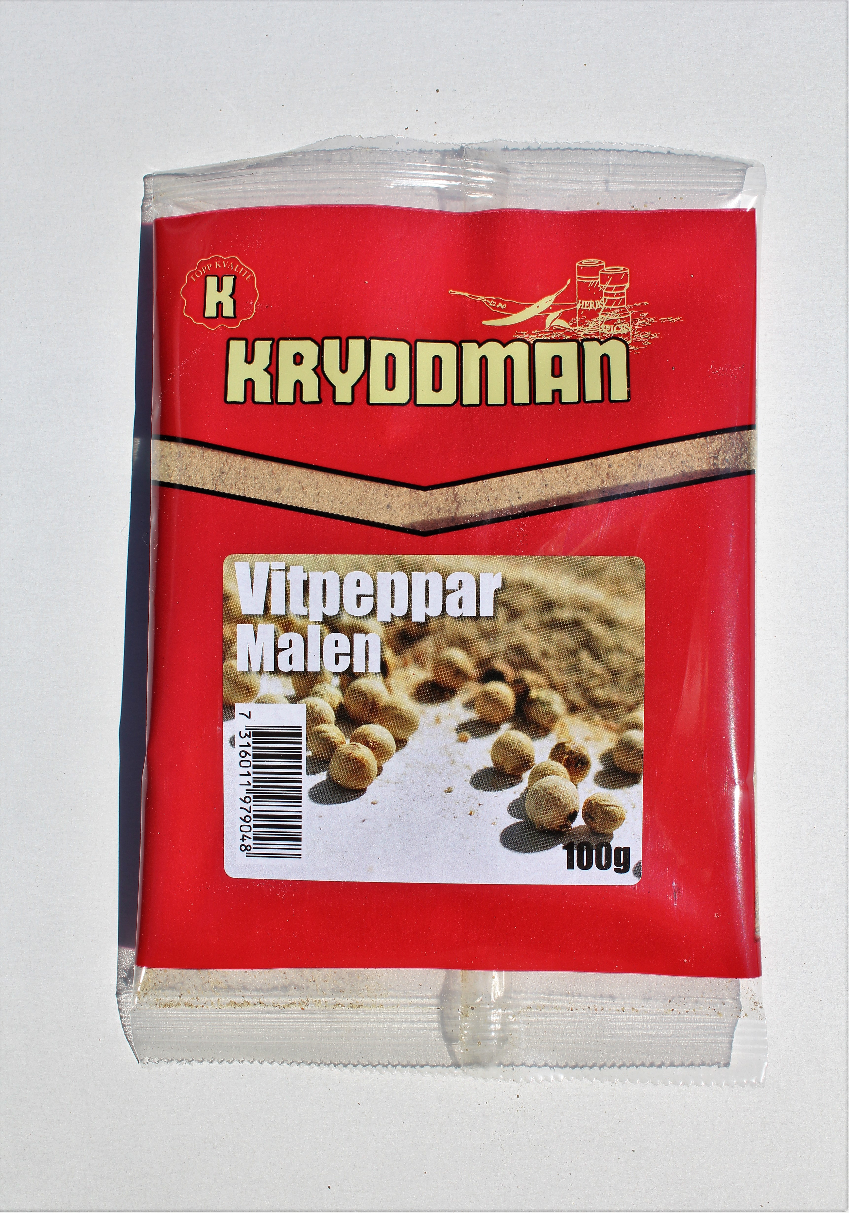 Vitpeppar malen