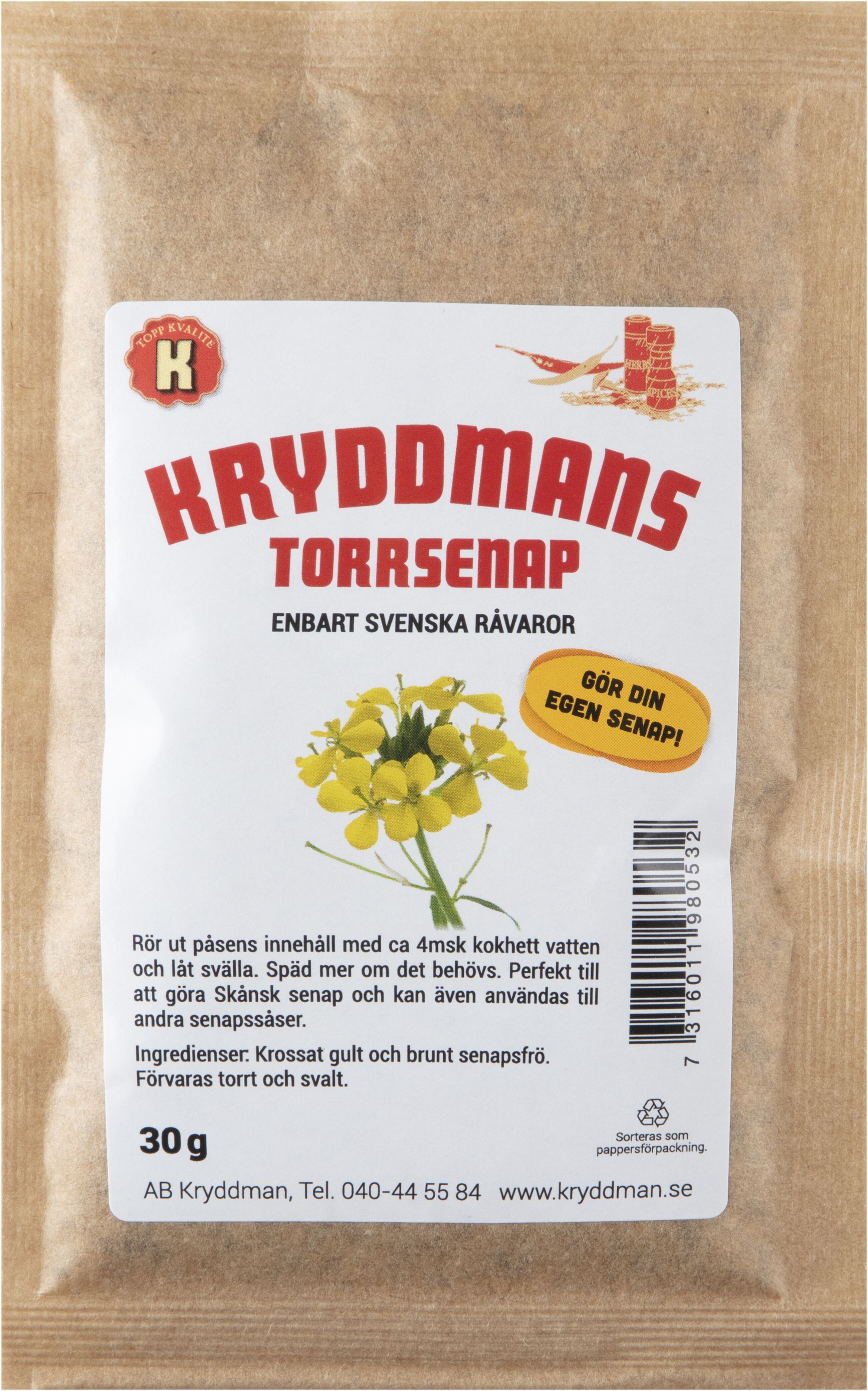 KRYDDMANS TORRSENAP