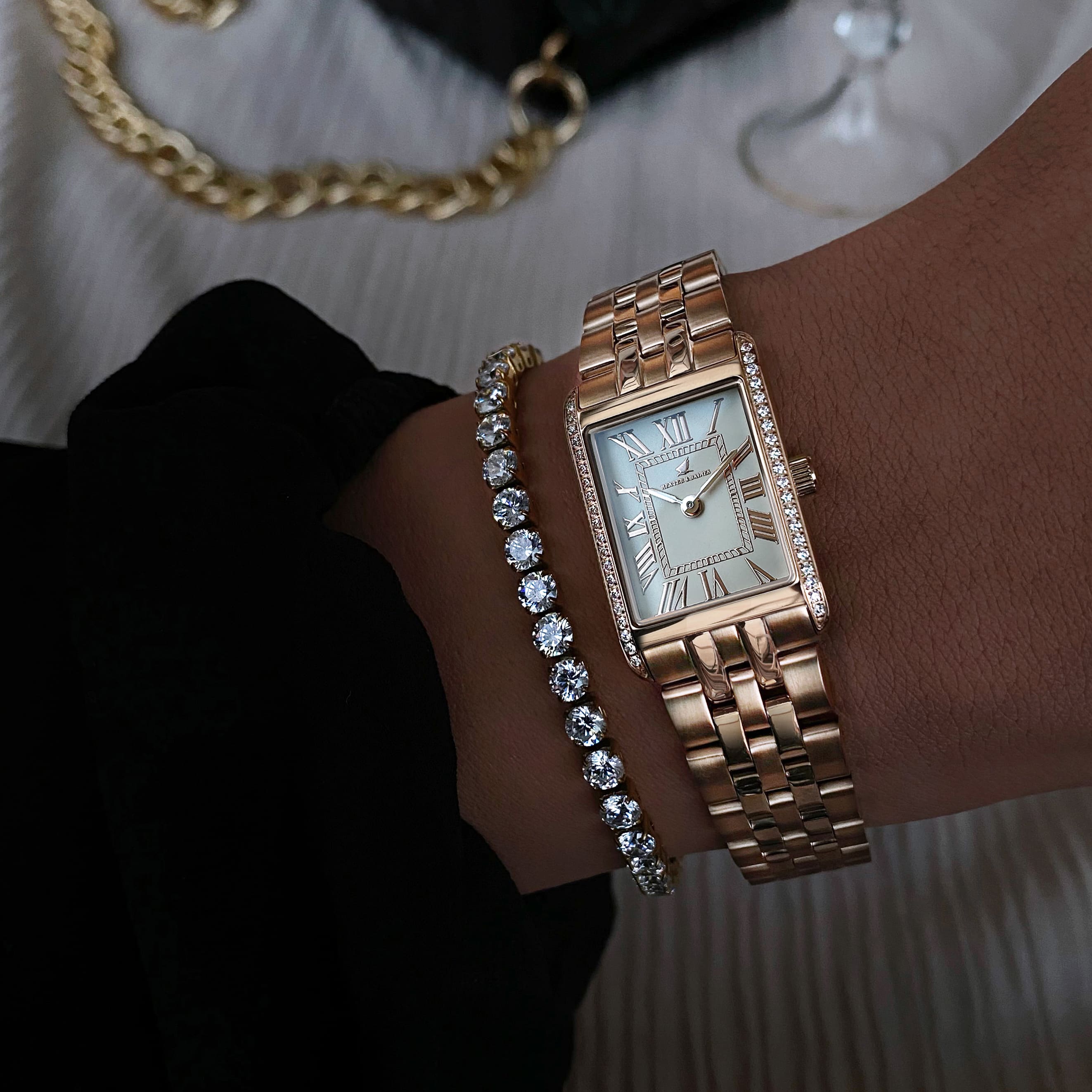 Gala Pavé Rose Gold & White - 3