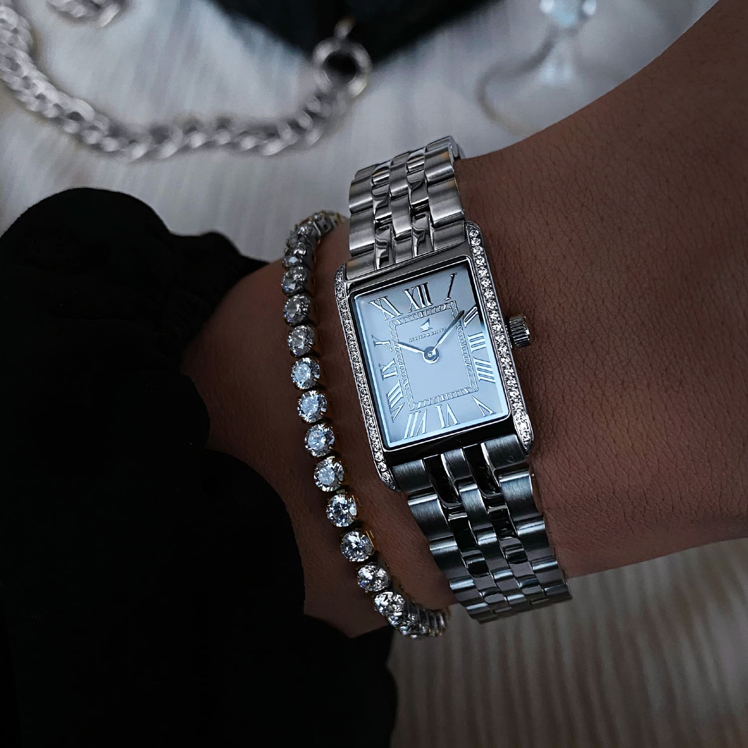 Gala Pavé Silver & White - 9